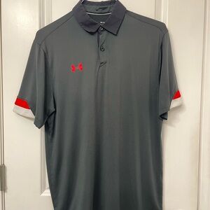 Under Armour Men's Black Polo with Red Accents